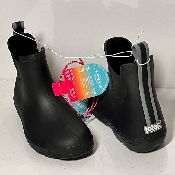 Totes Everywear Technology Chelsea Ankle Rain Boots - Picture 2 of 5